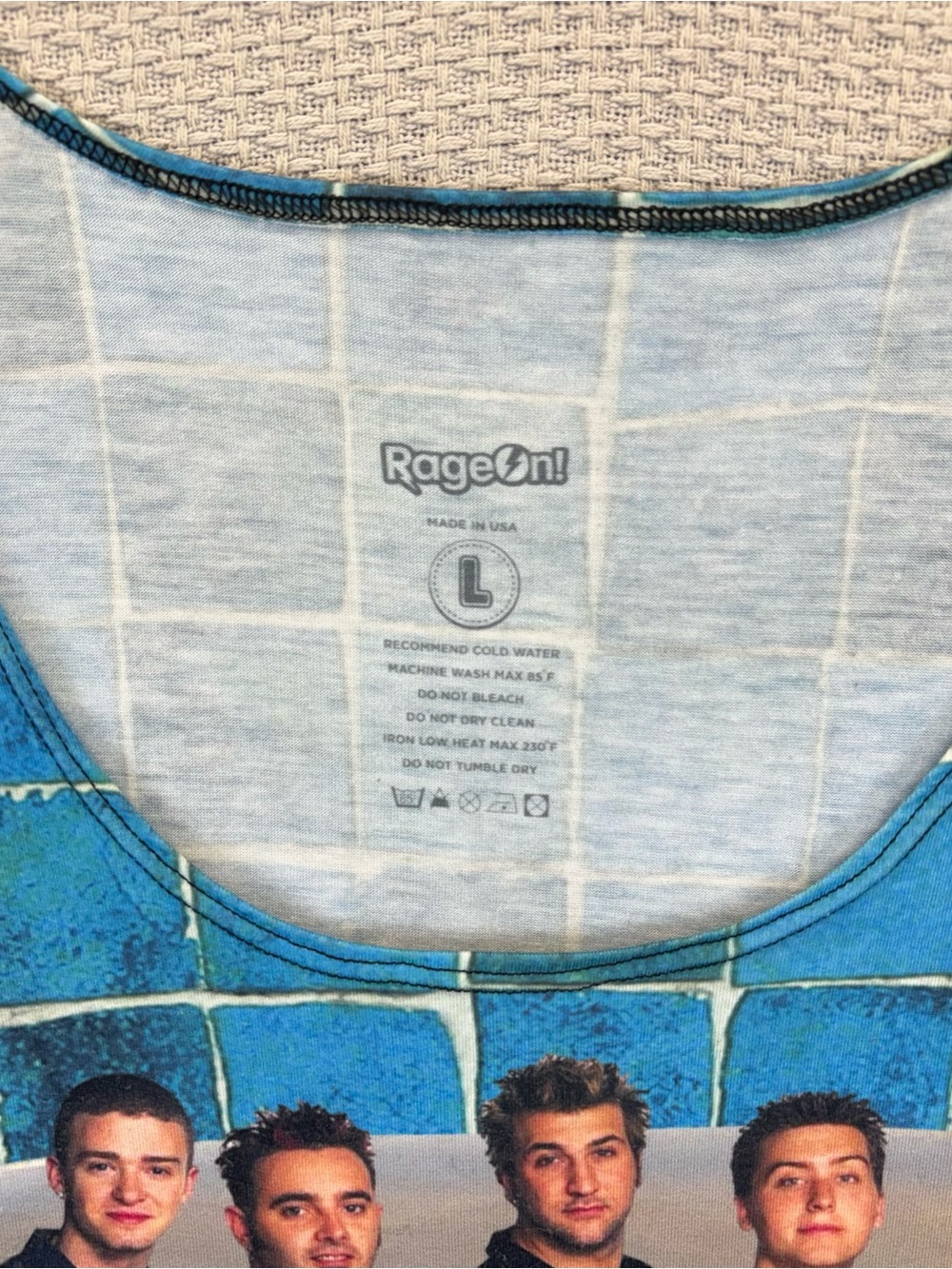 NSYNC Funny Men’s Tank Top By Rage On Size Large IN SINK Humorous Shirt Y2K - Picture 5 of 8